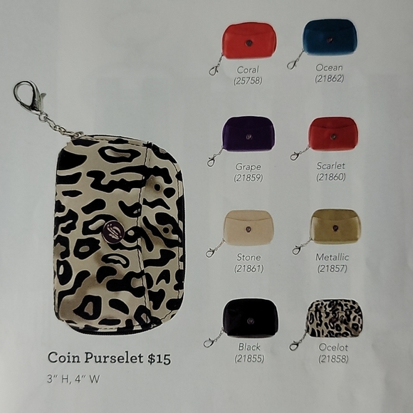 GRACE ADELE Metallic Zip coin Purselet Clup on - Picture 6 of 11